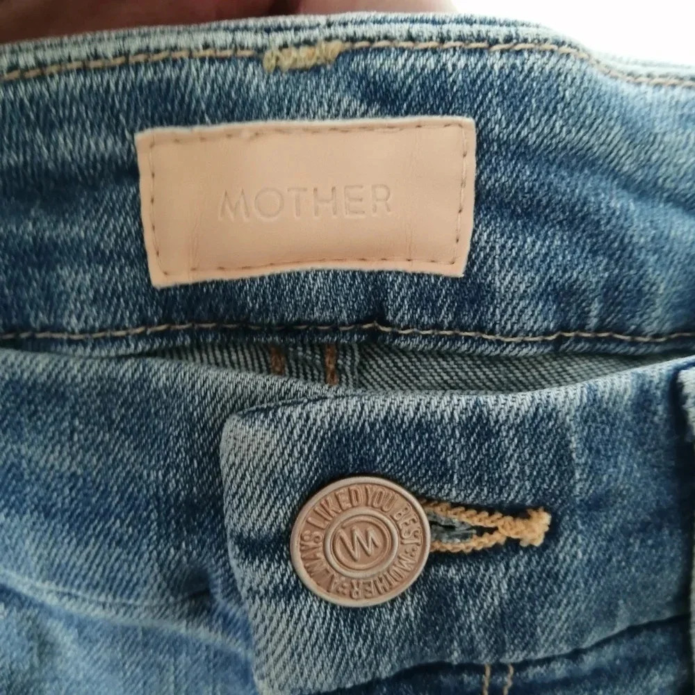 Mother The Looker Skinny Jeans in Light Kitty Light Wash Size 25 - Picture 10 of 15